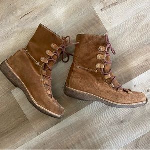 Timberland Camel Brown Suede Lace Up Boots 6.5